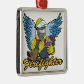 Firefighter Angel Metalen Ornament (Rechts)