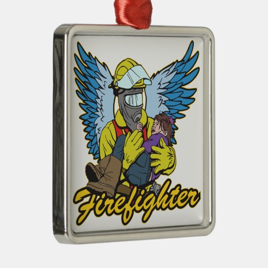 Firefighter Angel Metalen Ornament (Rechts)