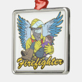 Firefighter Angel Metalen Ornament (Links)