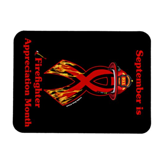 Firefighter Appreciing Maand Magneet (Horizontaal)