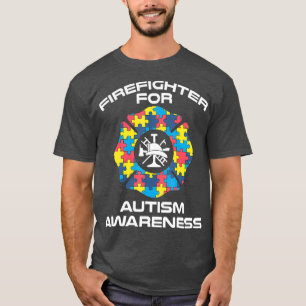 Firefighter Autism Merch Best Gifts for T-shirt