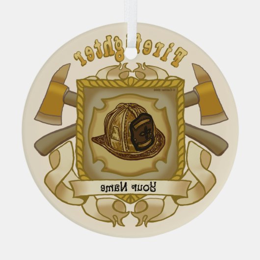 FireFighter Ax Shield ornament (Achterkant)