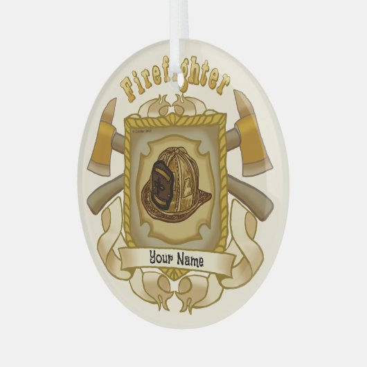 FireFighter Ax Shield ornament (Voorkant links)