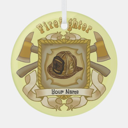 FireFighter Ax Shield ornament (Voorkant)