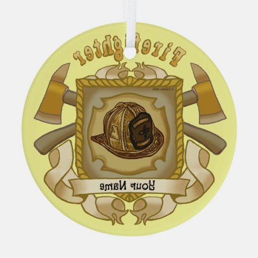 FireFighter Ax Shield ornament (Achterkant)