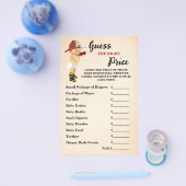 Firefighter, Baby shower met juiste prijs Flyer (Enkel)