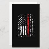 Firefighter Battalion Chief Battalion Chief Gift Briefpapier (Voorkant / Achterkant)