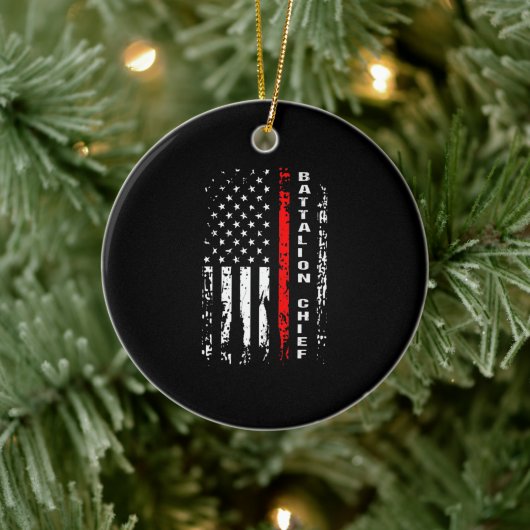 Firefighter Battalion Chief Battalion Chief Gift Keramisch Ornament (Boom)