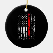Firefighter Battalion Chief Battalion Chief Gift Keramisch Ornament (Voorkant)