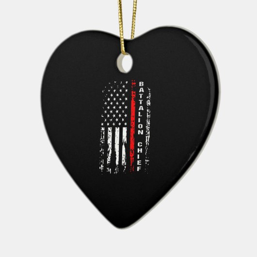 Firefighter Battalion Chief Battalion Chief Gift Keramisch Ornament (Links)