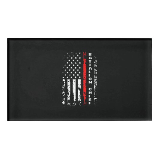 Firefighter Battalion Chief Battalion Chief Gift Naambadge (Voorkant)