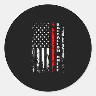 Firefighter Battalion Chief Battalion Chief Gift Ronde Sticker