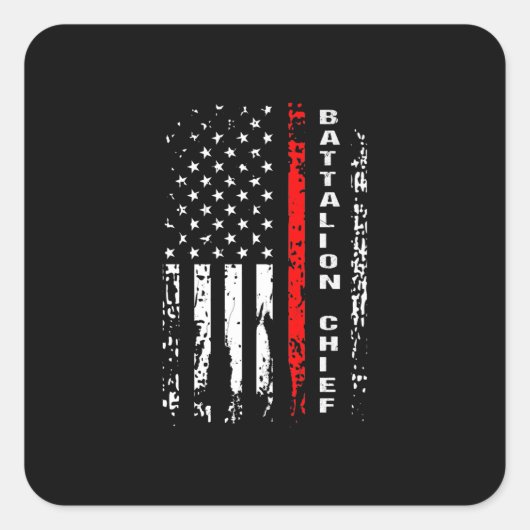 Firefighter Battalion Chief Battalion Chief Gift Vierkante Sticker (Voorkant)