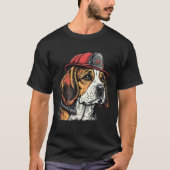 FireFighter Beagle Dog For Beagle Dad Fire Fighter T-shirt (Voorkant)