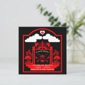 Firefighter begrafenis cadeau kaart (Staand voorkant)