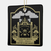 Firefighter begrafenis cadeau keramisch ornament (Links)