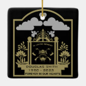 Firefighter begrafenis cadeau keramisch ornament (Achterkant)