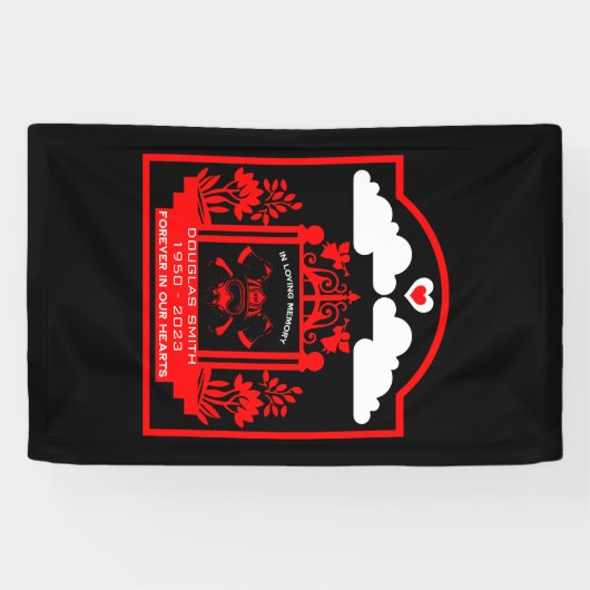 Firefighter begrafenis cadeau spandoek (Horizontaal)