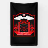 Firefighter begrafenis cadeau spandoek (Verticaal)