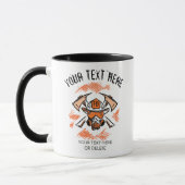 Firefighter. Brandweer. Cadeau idee. Sjabloon Mok (Links)