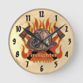 Firefighter Brother Clock Ronde Klok (Voorkant)