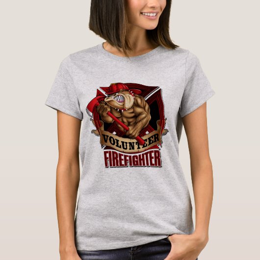 Firefighter Bulldog T-shirt (Voorkant)