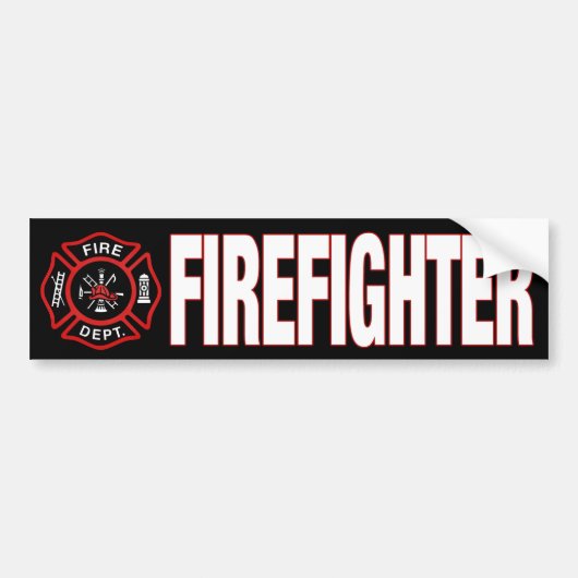 Firefighter Bumpersticker (Voorkant)
