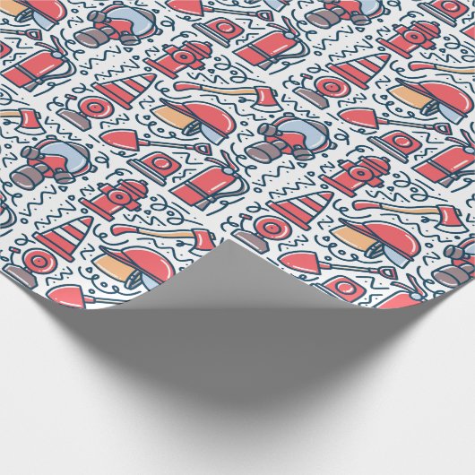 Firefighter Cadeaupapier (Hoek)