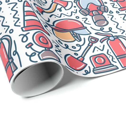 Firefighter Cadeaupapier (Rol Hoek)