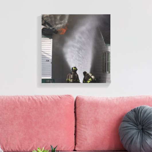 Firefighter Canvas Afdruk (Insitu (Woonkamer))