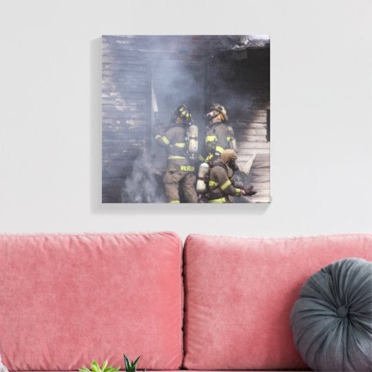 Firefighter Canvas Afdruk (Insitu (Woonkamer))