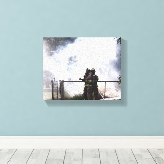 Firefighter Canvas Afdruk (Insitu (Houten vloer))