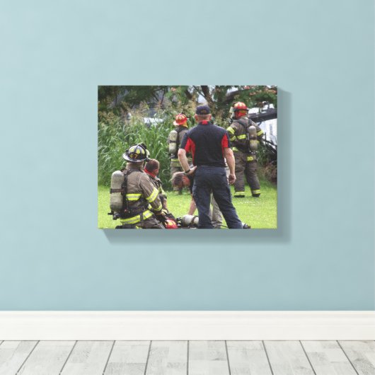 Firefighter Canvas Afdruk (Insitu (Houten vloer))