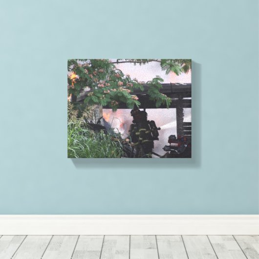 Firefighter Canvas Afdruk (Insitu (Houten vloer))