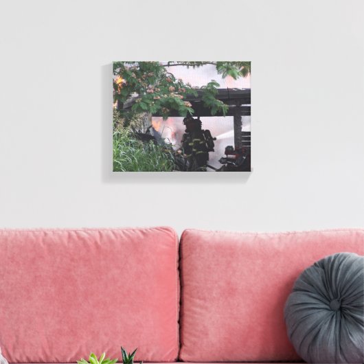 Firefighter Canvas Afdruk (Insitu (Woonkamer))