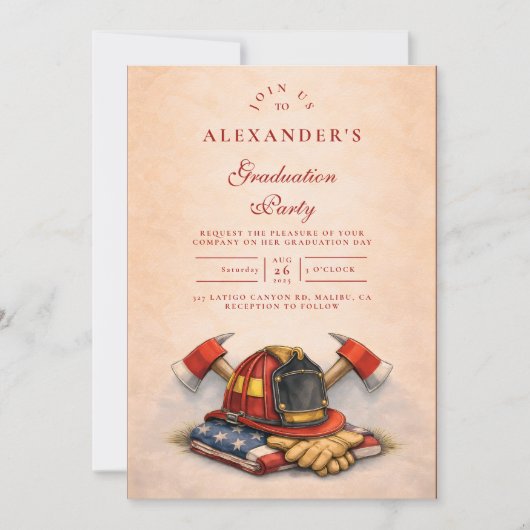 Firefighter Career Milestone Kaart (Voorkant)