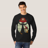 Firefighter Cat In Firefighter Uniform Firefighter T-shirt (Voorkant volledig)