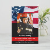 Firefighter Celebration of Life Fireman Memorial Kaart (Staand voorkant)