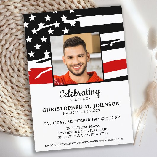 Firefighter Celebration of Life Red Line Memorial Kaart