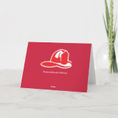 Firefighter Chief Custom Birthday Card Kaart (Achterkant)