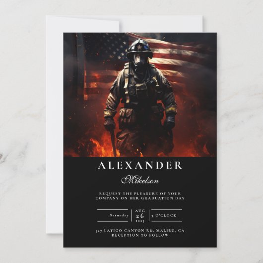 Firefighter Class of 2026 Graduation Kaart (Voorkant)