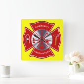 Firefighter Clock Vierkante Klok (Huis)