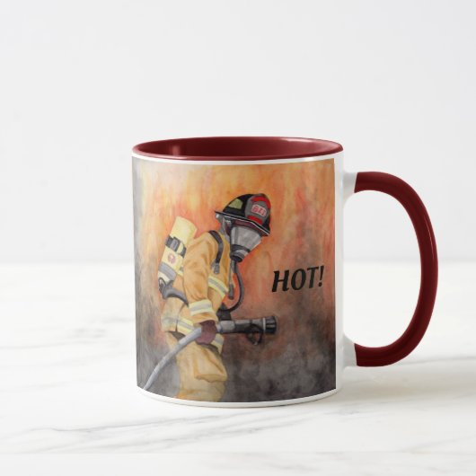Firefighter Coffee Cup Persoonlijke woorden Mok (Rechts)
