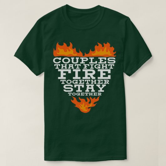 Firefighter Couple T-shirt (Design voorkant)