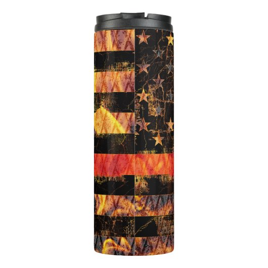 Firefighter Cross and Flames Thermosbeker (Achterkant)