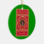 Firefighter Custom Keramisch Ornament (Rechts)