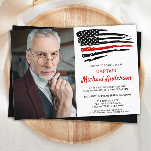 Firefighter Custom Photo Fireman Retirement Kaart