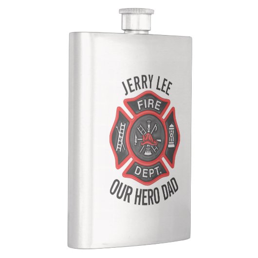 Firefighter Custom Text Name Persoonlijk Flacon (Rechts)