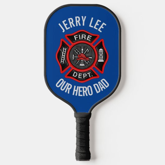 Firefighter Custom Text Name Persoonlijk Pickleball Paddle (Voorkant)