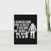 Firefighter Dad Son Quote New Daddy Fireman Dad Fa Kaart (Voorkant)
